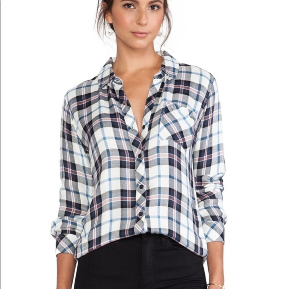 Rails Free People Plaid Button Down